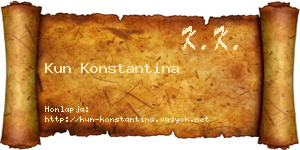 Kun Konstantina névjegykártya